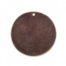 30mm Flat Round Earth Tone Brown Patina Drops - Pk 6