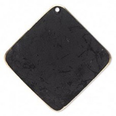 40x40mm Jewel-Tone Black Diamond Patina Drops - Pk 6