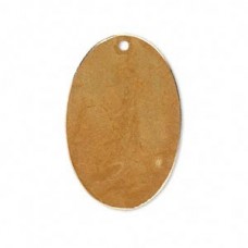 30x20mm Oval Patina Brass Drops - Gold-Brown - Pk 6