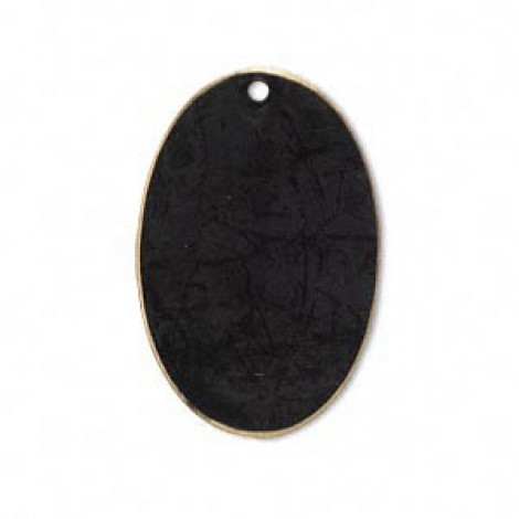 30x20mm Jewel Tone Black Patina Oval Drops - Pk 6 30x20mm Jewel Tone Black Patina Oval Drops - Pk 6