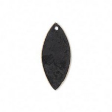 26x11mm Jewel Tone Black Patina Marquise Drops - Pk 6
