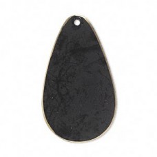34x20mmJewel Tone Black Patina Teardrop Drops - Pack of 6