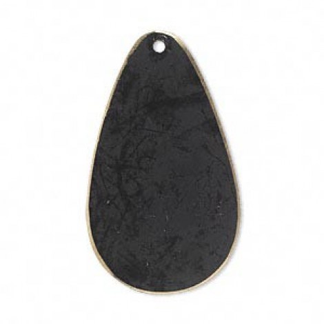 34x20mmJewel Tone Black Patina Teardrop Drops - Pack of 6 34x20mmJewel Tone Black Patina Teardrop Drops - Pack of 6