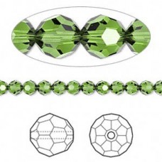 8mm Swarovski Crystal Round Beads - Fern Green