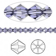 4mm Swarovski Crystal Bicones - Provence Lavender - Pack of 10