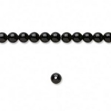 4mm Black Onyx Round Beads