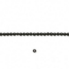 2mm Black Onyx Round Beads - strand