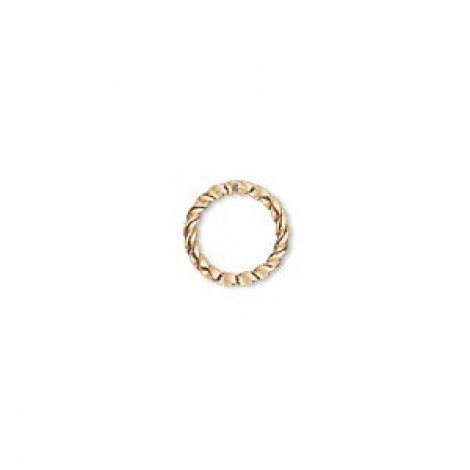 10mm Gold Plated 16ga Twisted Jumprings - Pack of 20