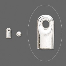 6x3mm (2.5mm ID) Sterling Silver Cord End Caps - Per Pair