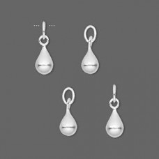8x5mm Sterling Silver Drop with Oval Jumpring
