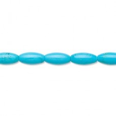 12x7mm Chalk Turquoise Oval Beads - Strand