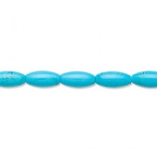 12x7mm Chalk Turquoise Oval Beads