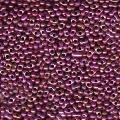 Matsuno 2x4mm Peanut Beads - Ant Gold Purple Lustre