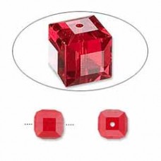 8mm Swarovski Crystal Cubes - Siam Light