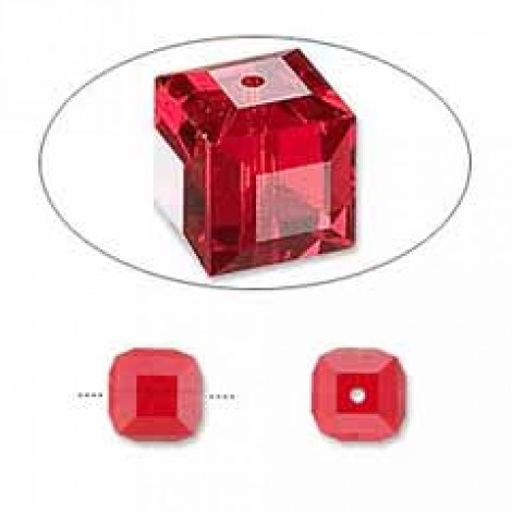 8mm Swarovski Crystal Cubes - Siam Light