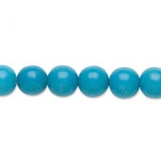 8-9mm Chalk Turquoise Round Beads - 16" Strand
