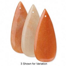 45x20mm Red Aventurine Teardrop Pendant - Each