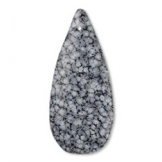 46x20mm Snowflake Obsidian Teardrop Focal Pendant - Each