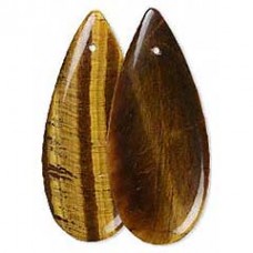 46x20mm Tigereye Teardrop Pendant - Each