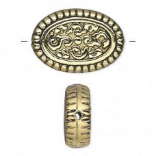 26x18mm Ant Gold Metallized Oval Beads - Pack of 11