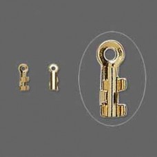 7x2mm Gold Plated Cord Ends for Fine Cord or Wire - Pack of 20
