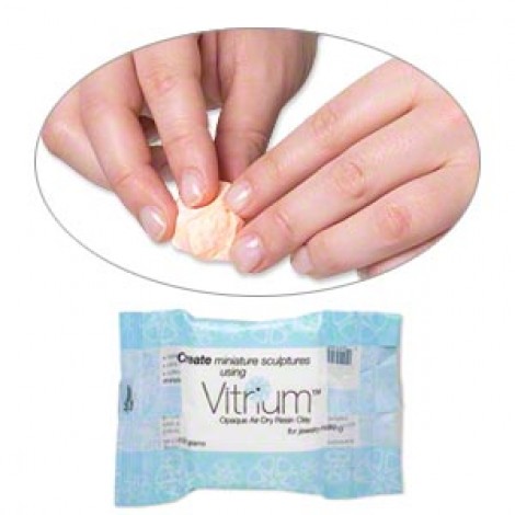 Vitrium Moldable Air-Dry Clay - Opaque White - 100gm