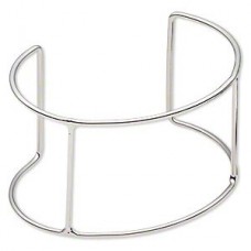 66x48mm Silver Plated Steel Bracelet Base w/4 Bars - Each