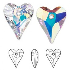 27mm Swarovski Crystal Wild Heart - Crystal AB - Each