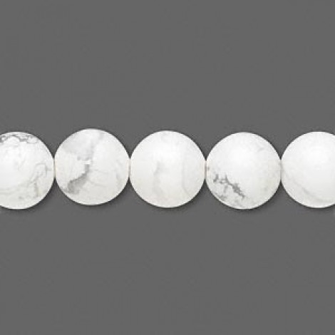 10mm White Howlite Round Gemstone Beads - Per strand