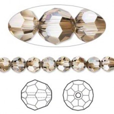6mm Swarovski 5000 Round Beads - Crystal Bronze Shade