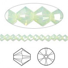 4mm Swarovski Crystal Bicones - Crysolite Opal - Pack of 10