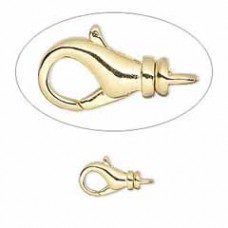 12x7mm Gold Plated Swivel Lobster Clasps