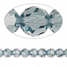 8mm Swarovski Crystal Round Beads - Indian Sapphire - Pack of 2
