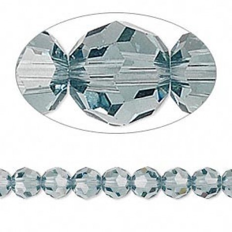 8mm Swarovski Crystal Round Beads - Indian Sapphire
