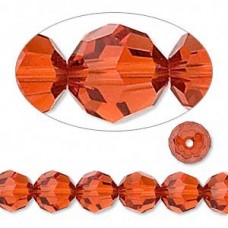 8mm Swarovski Crystal Round Beads - Indian Red