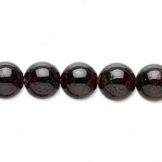 9-10mm Garnet Gemstone Round Beads - 16" Strand