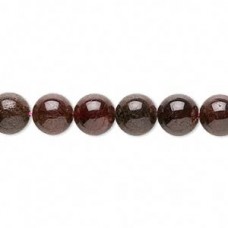 7mm Garnet Round Gemstone Beads