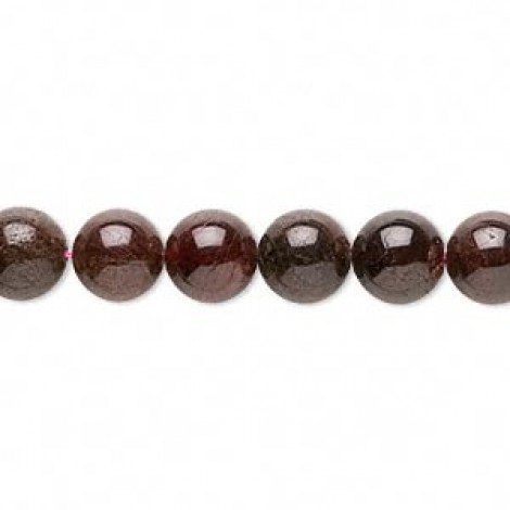 7mm Garnet Round Gemstone Beads