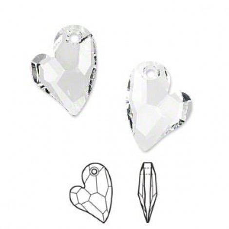 17mm Swarovski Devoted 2-U Heart - Crystal - Each