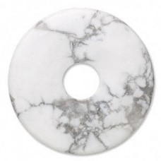 50mm Howlite Donut Focal Bead - Each