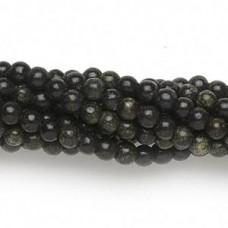4mm Russian Serpentine Round Gemstone Beads - Strand