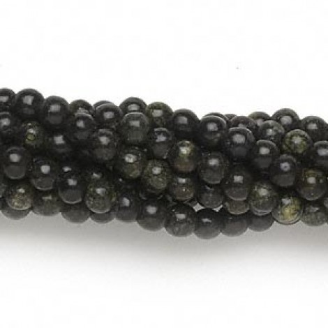 4mm Russian Serpentine Round Gemstone Beads - Strand 4mm Russian Serpentine Round Gemstone Beads - Strand