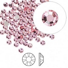 3.2mm SS12 Lt Rose Swarovski Flatbacks - Pack of 24