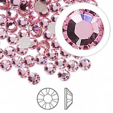 2.6mm SS9 Crystal Passions Flatback Crystals - Light Rose