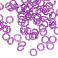6mm 18ga Aluminium Jumprings - Light Purple - Pack of 100