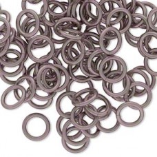 8mm 16ga Aluminium Jumprings - Antique Copper - Pack of 100
