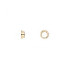 5.5mm (4mm ID) Gold Pl Grommet for Pandora Style Beads
