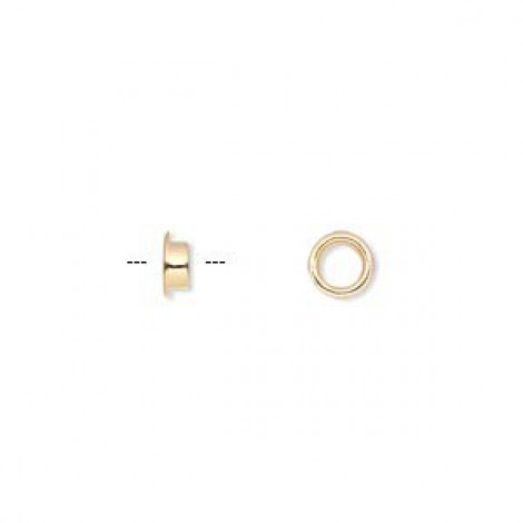 5.5mm (4mm ID) Gold Pl Grommet for Pandora Style Beads
