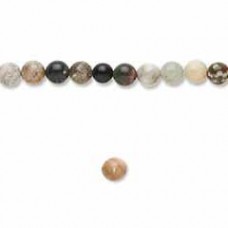 4mm Ocean Jasper Round Gemstone Beads - Strand