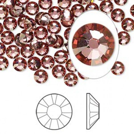 4.8mm SS20 Swarovski Crystal Flatbacks - Antique Pink - Pack of 12